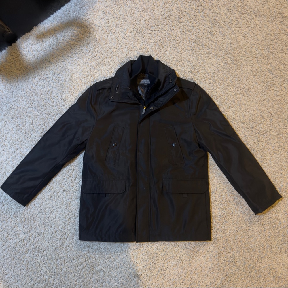 Kenneth Cole Men's Black Raincoat